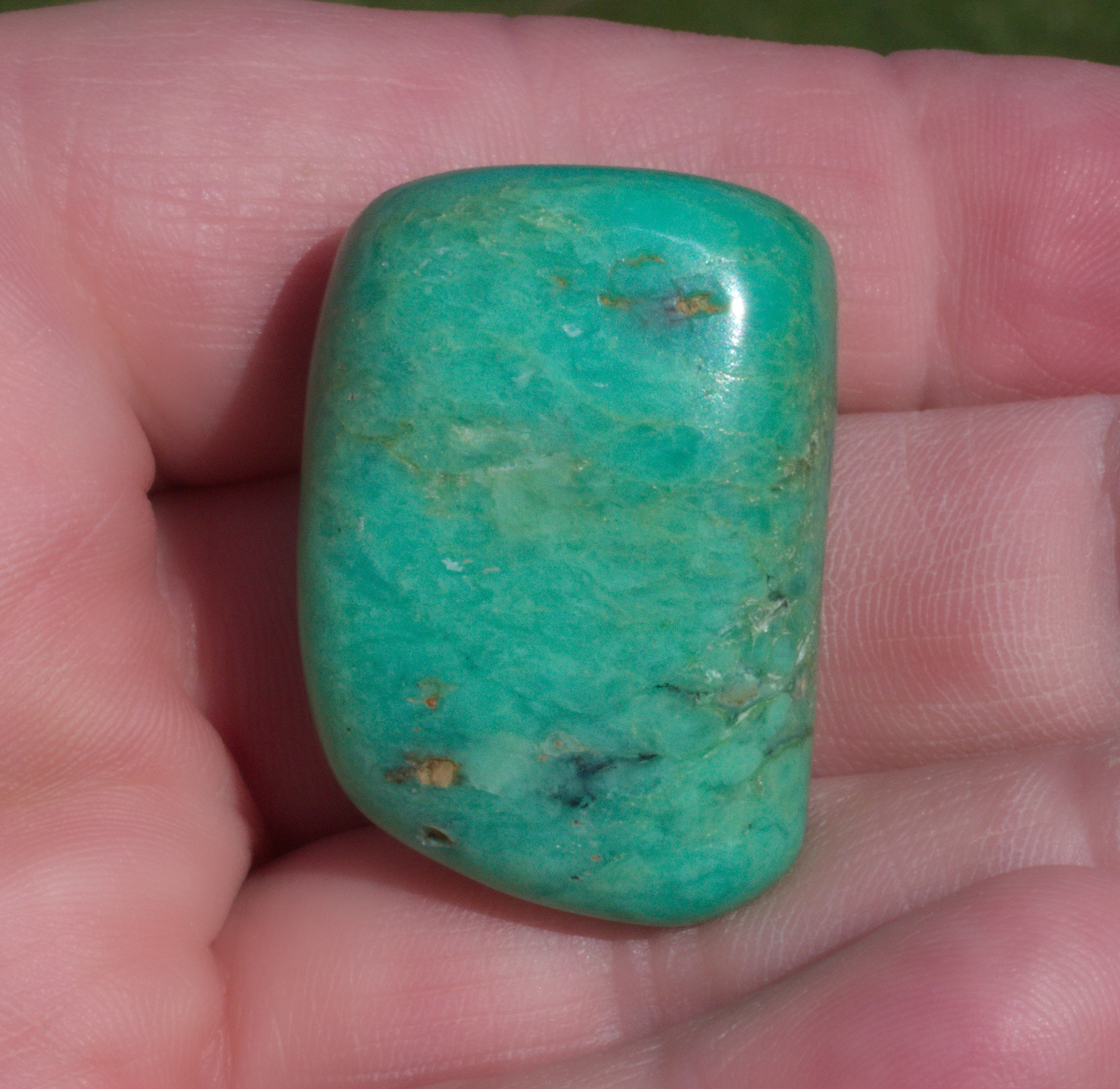 Chrysopras Edelstein, Trommelstein,  ungebohrt,  