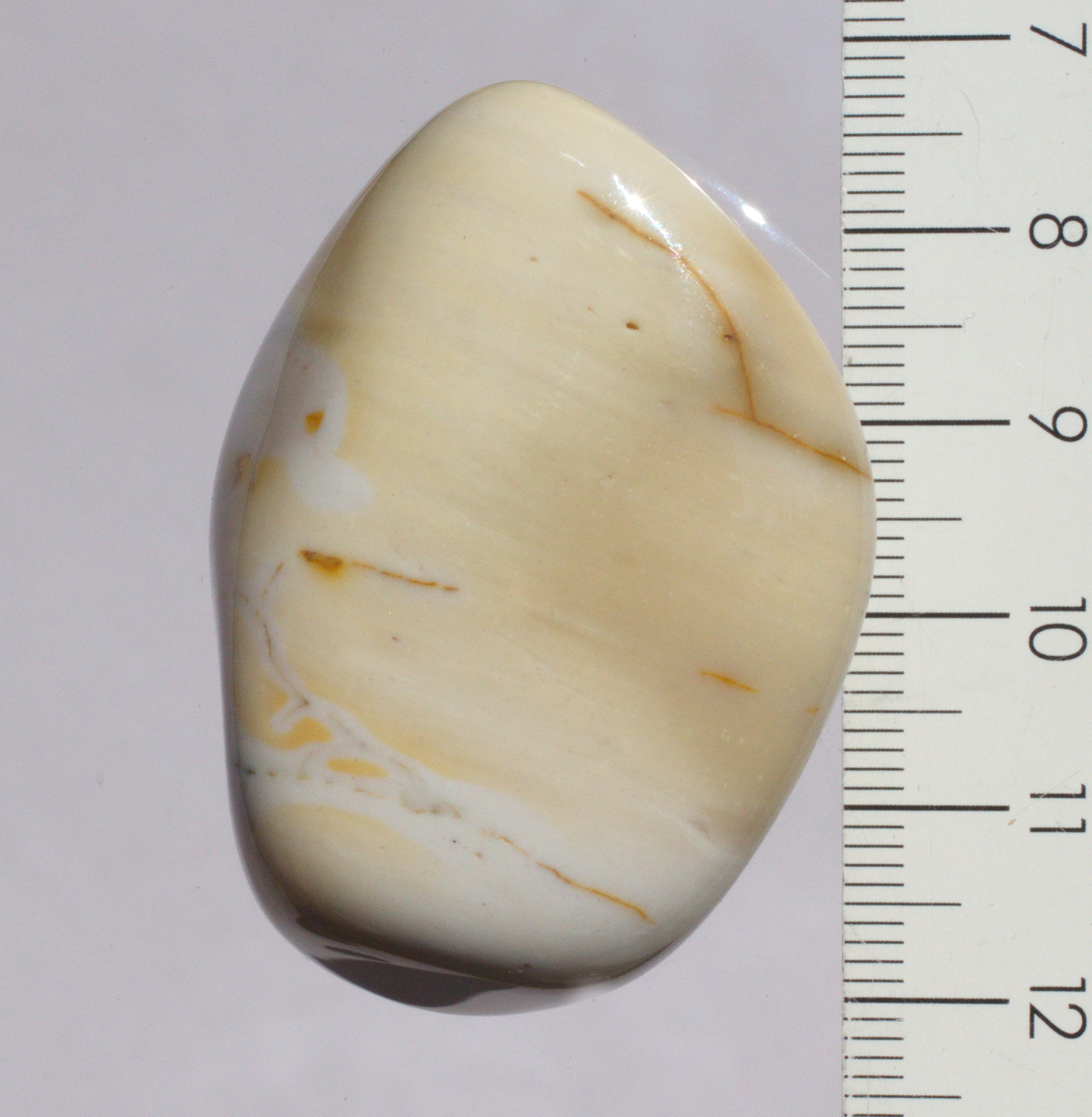 Mookait beige, Edelstein, Handschmeichler,  Trommelstein ungebohrt,   