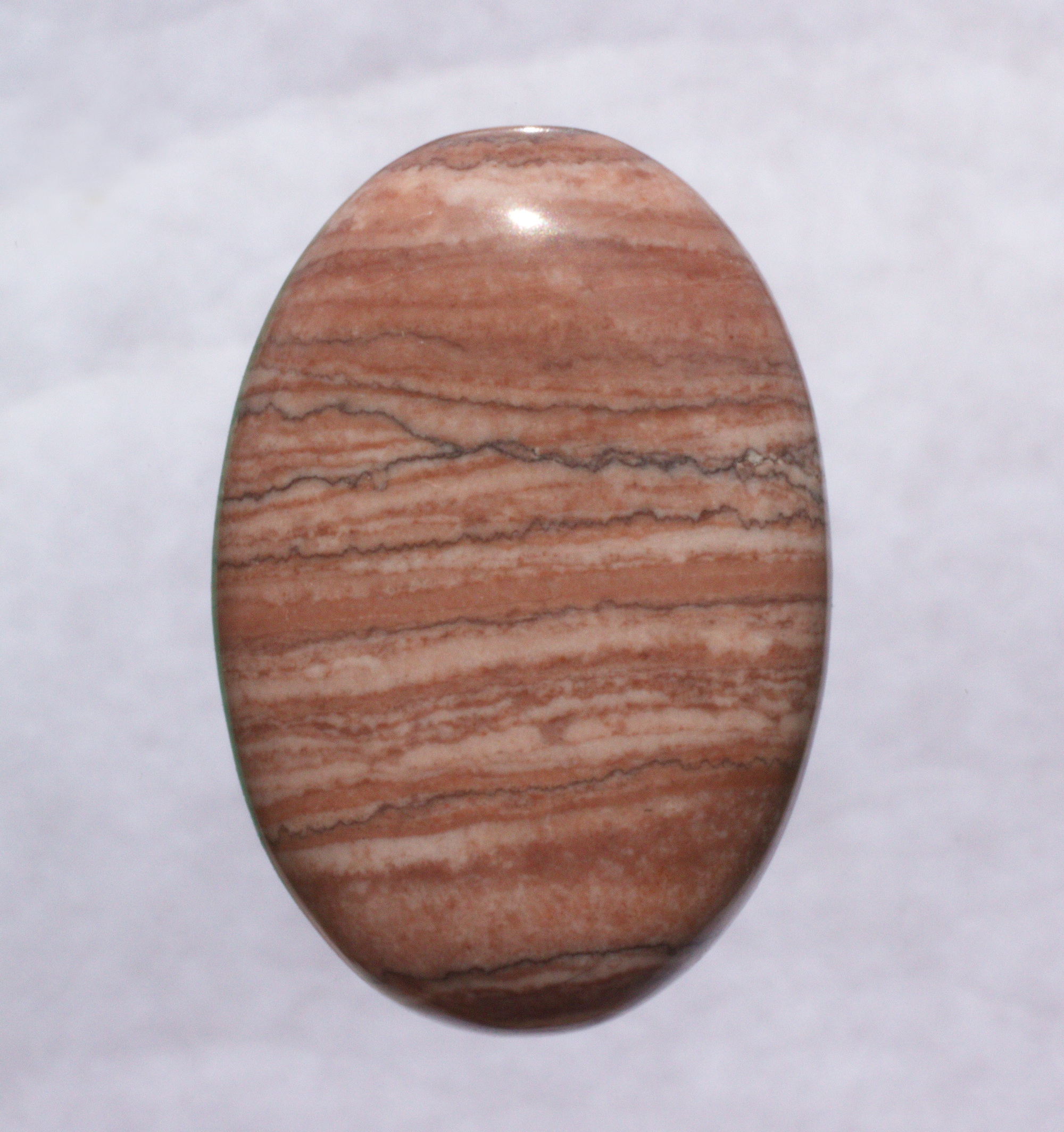 Dolomit braun Edelstein Handschmeichler, Scheibenstein, ungebohrt,  