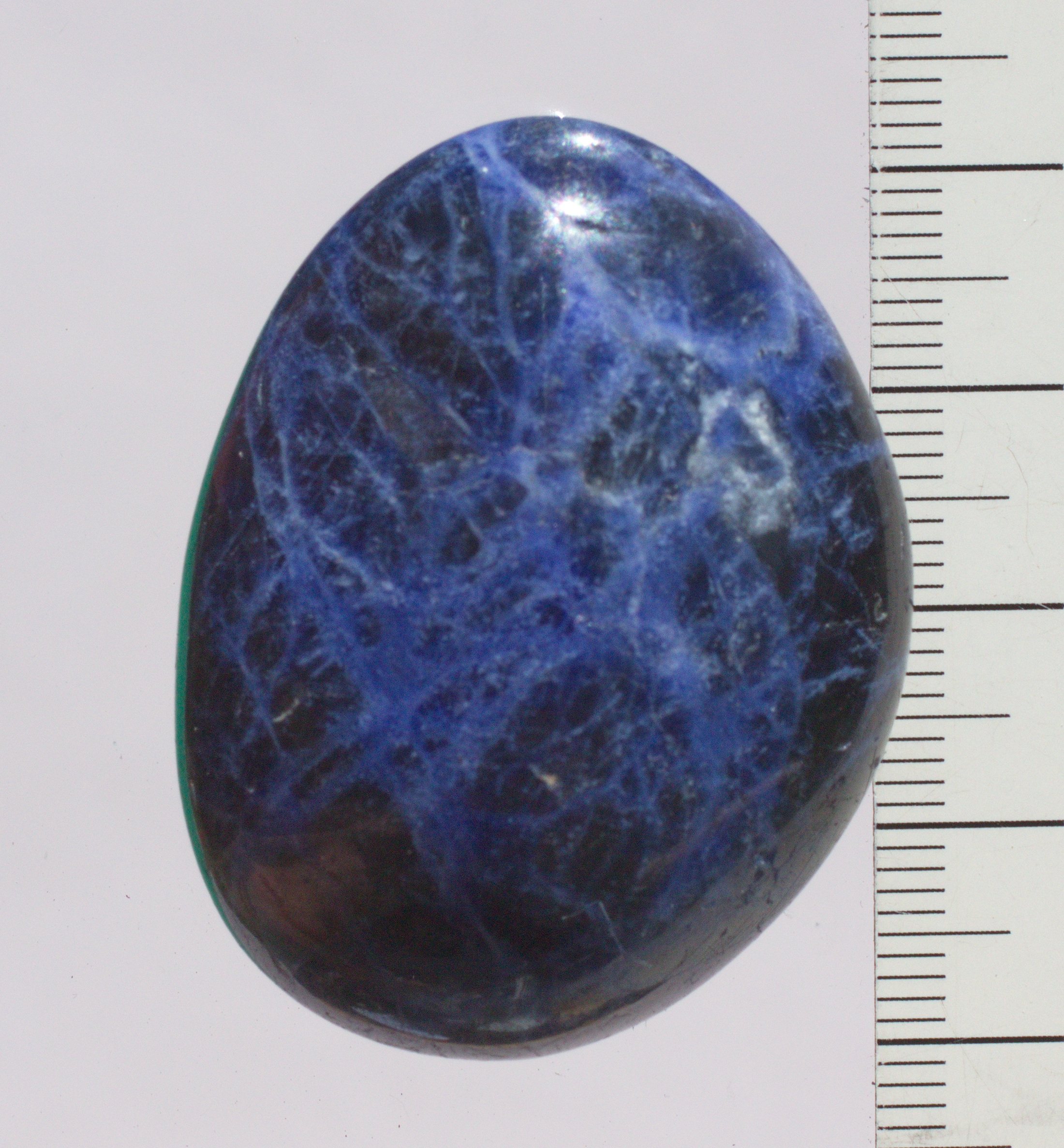 Sodalith, Edelstein, Handschmeichler,  Trommelstein ungebohrt,   