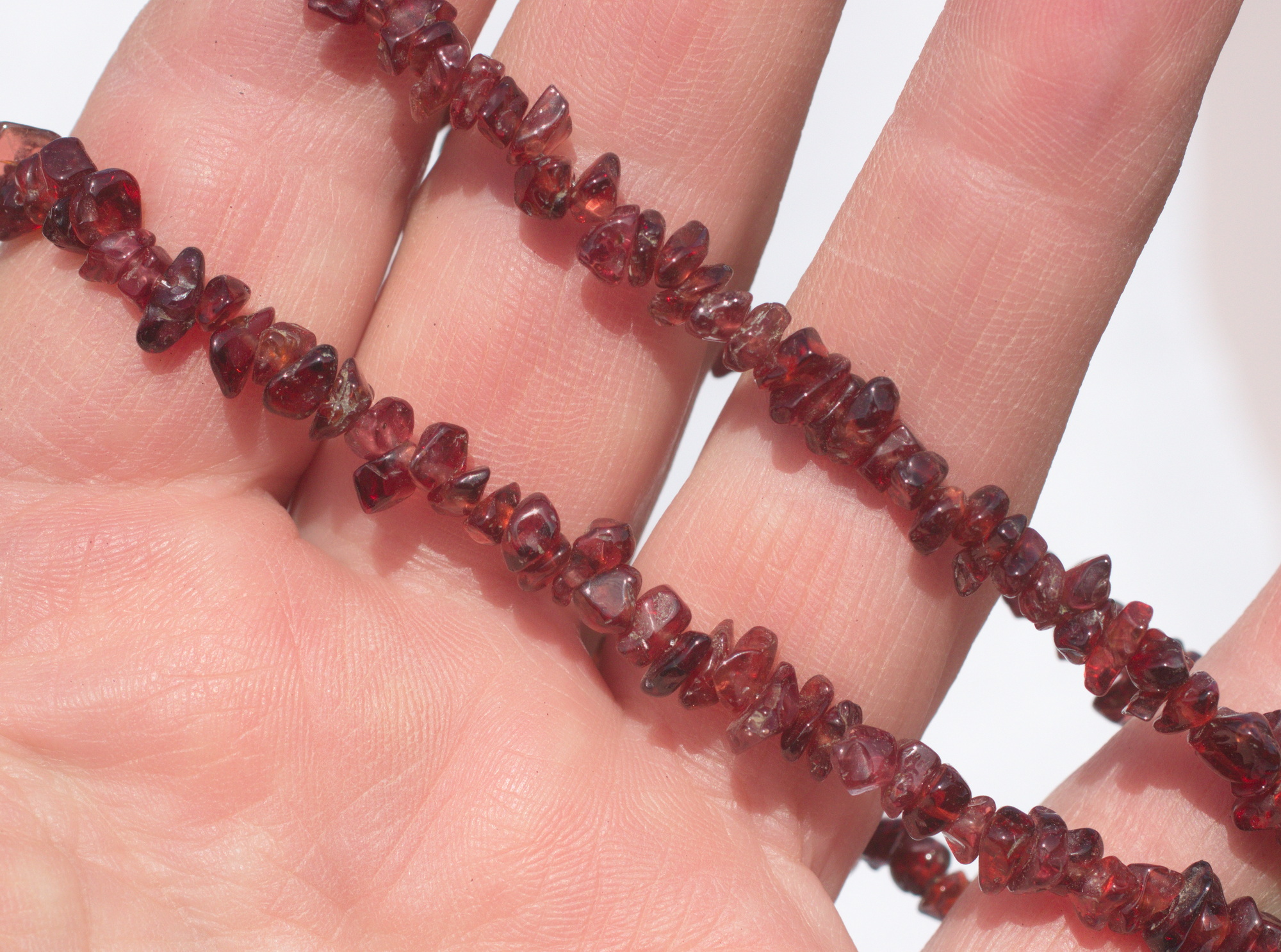 Granat-Splitter Edelsteinkette  