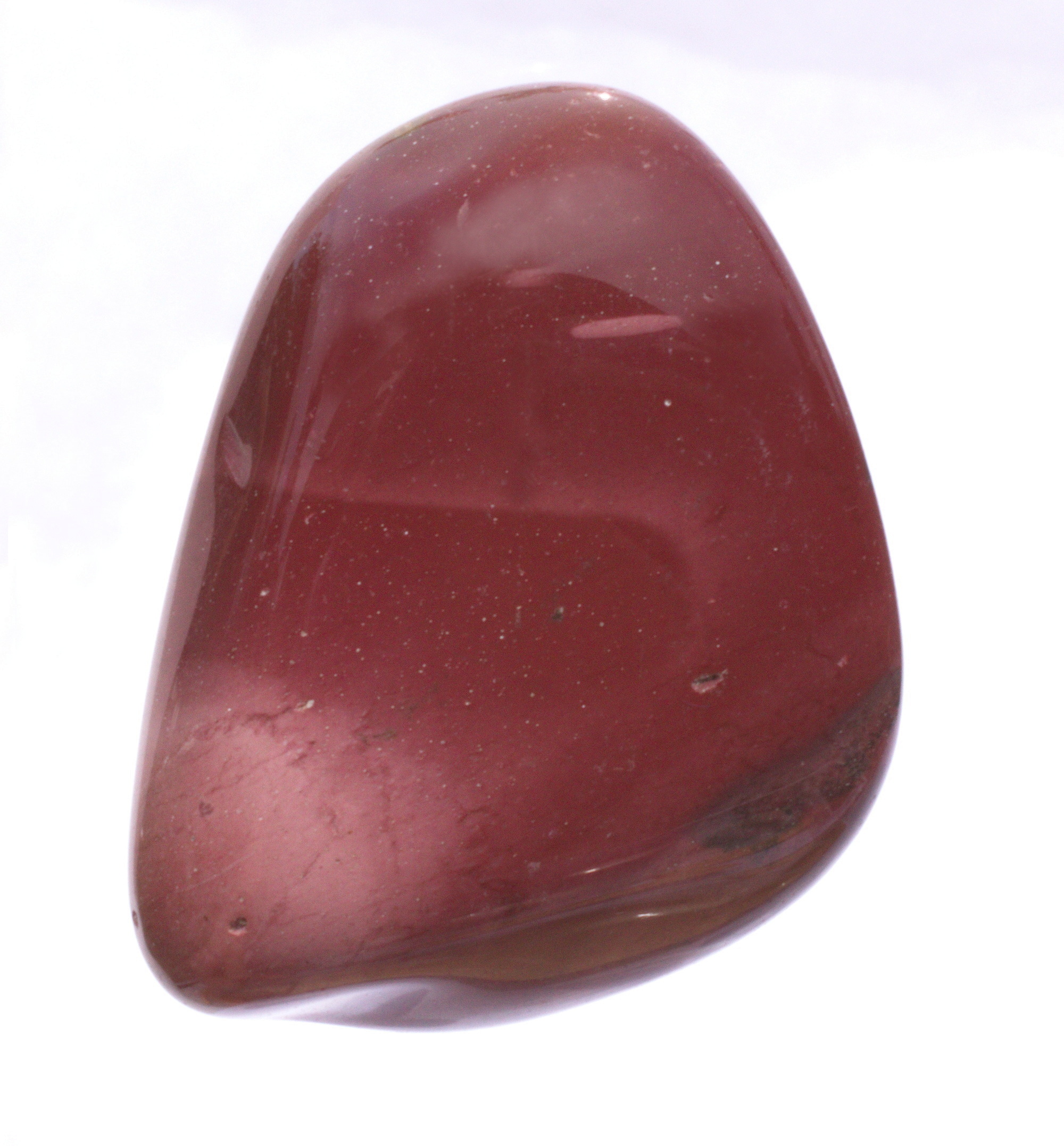 Mookait rot, Edelstein, Handschmeichler,  Trommelstein ungebohrt,   