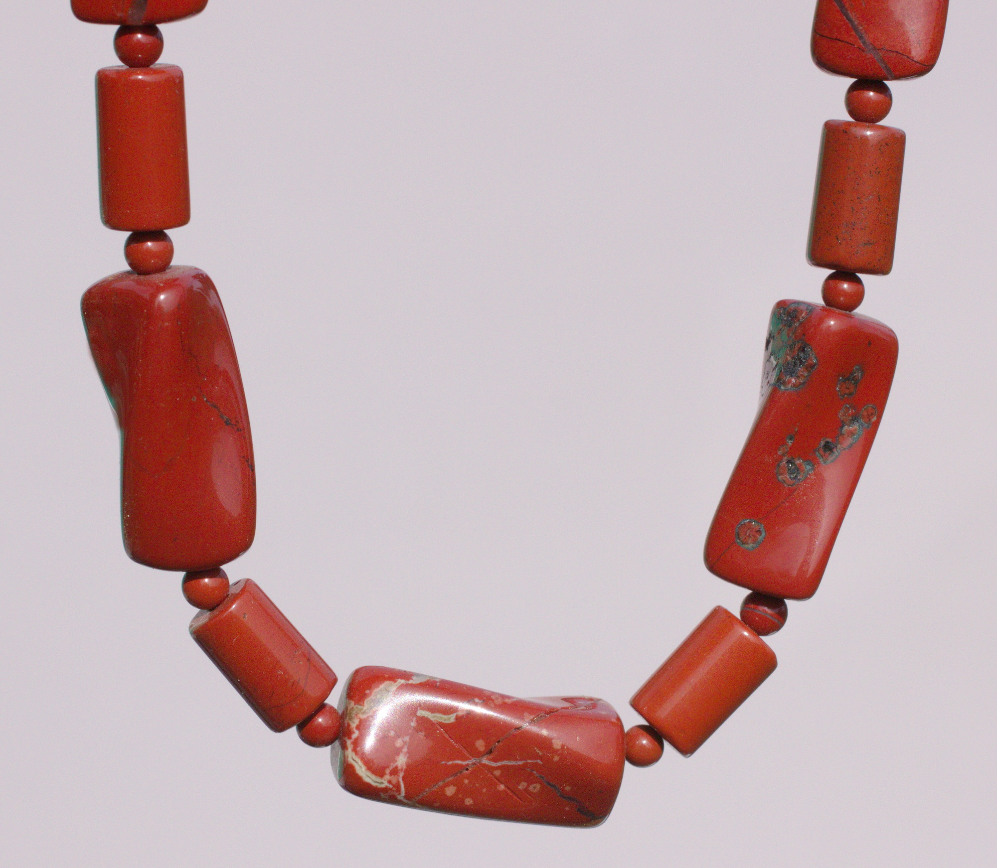 Jaspis rot  Edelsteinkette  