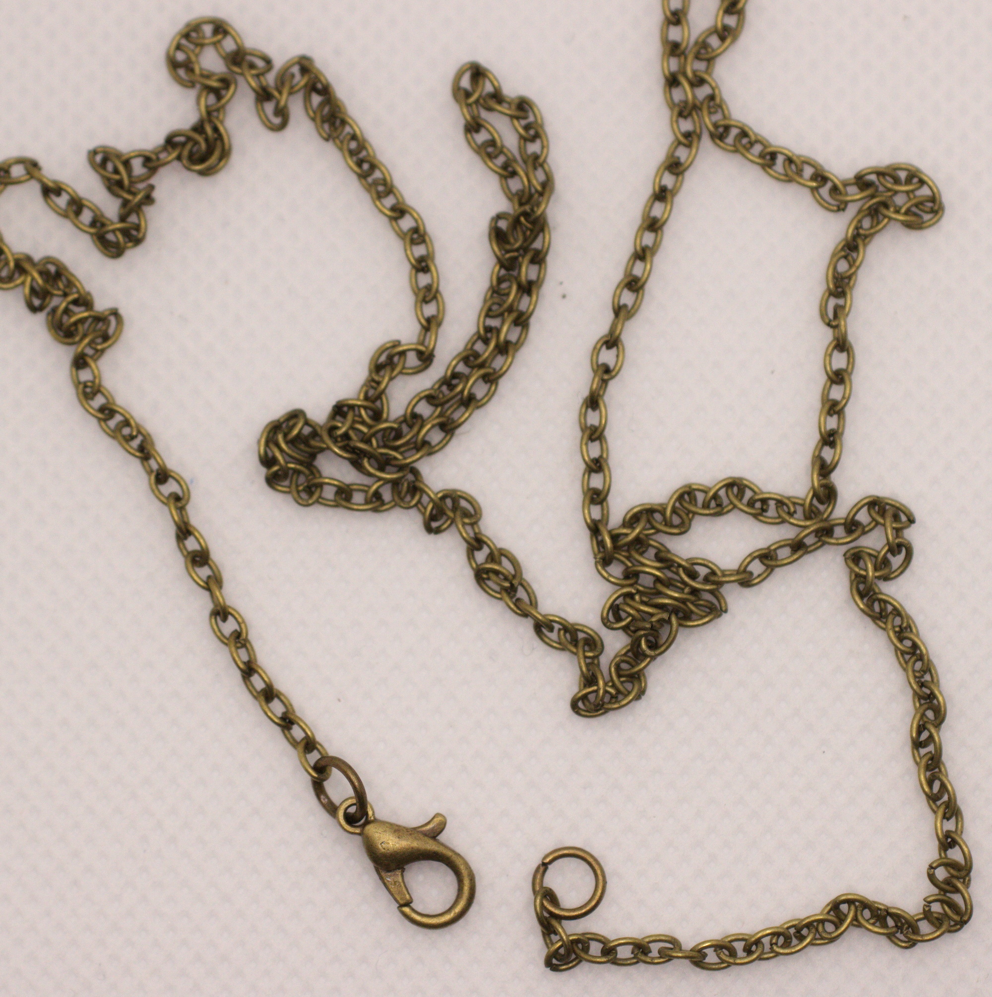 Gliederkette aus Metall, 60 cm oder  80 cm lang, Karabinerverschluss