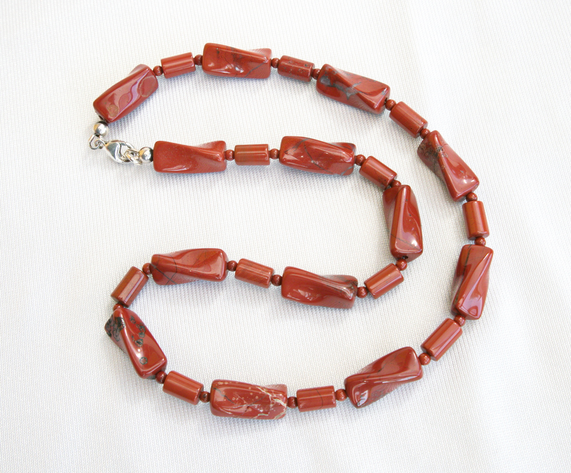 Jaspis rot  Edelsteinkette  