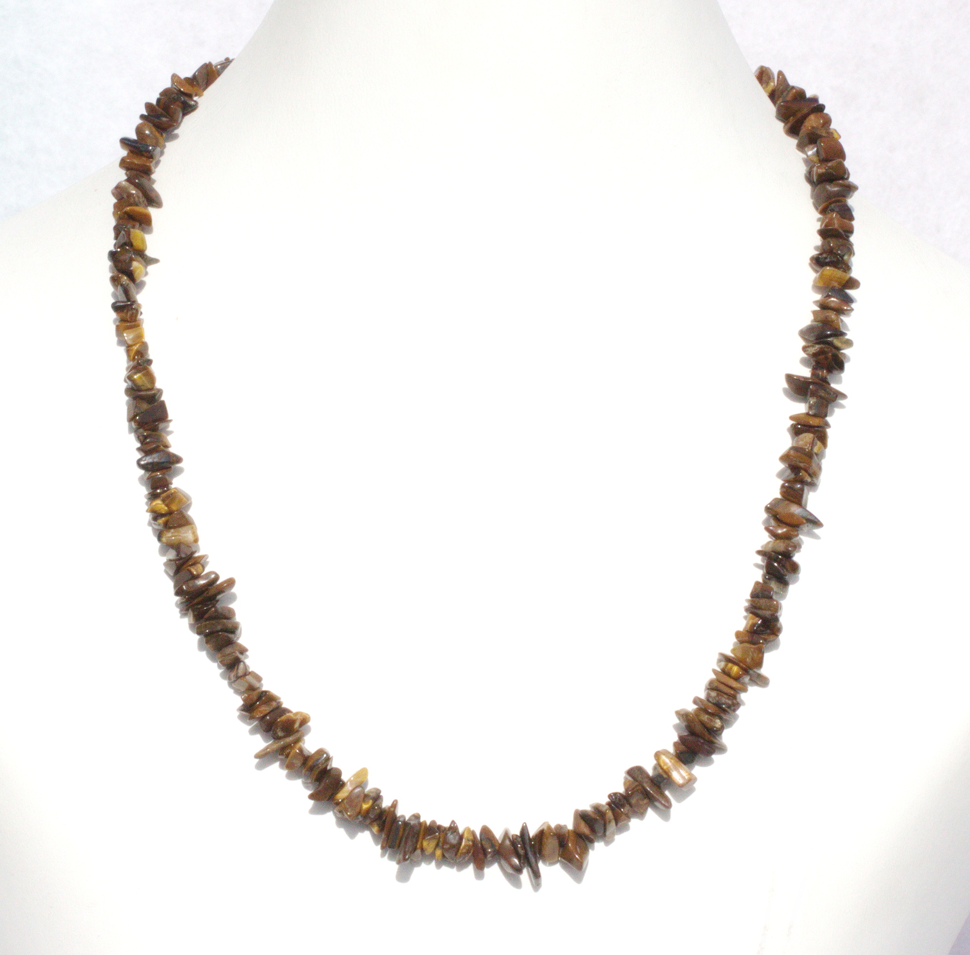 Tigerauge-Splitter Edelsteinkette   