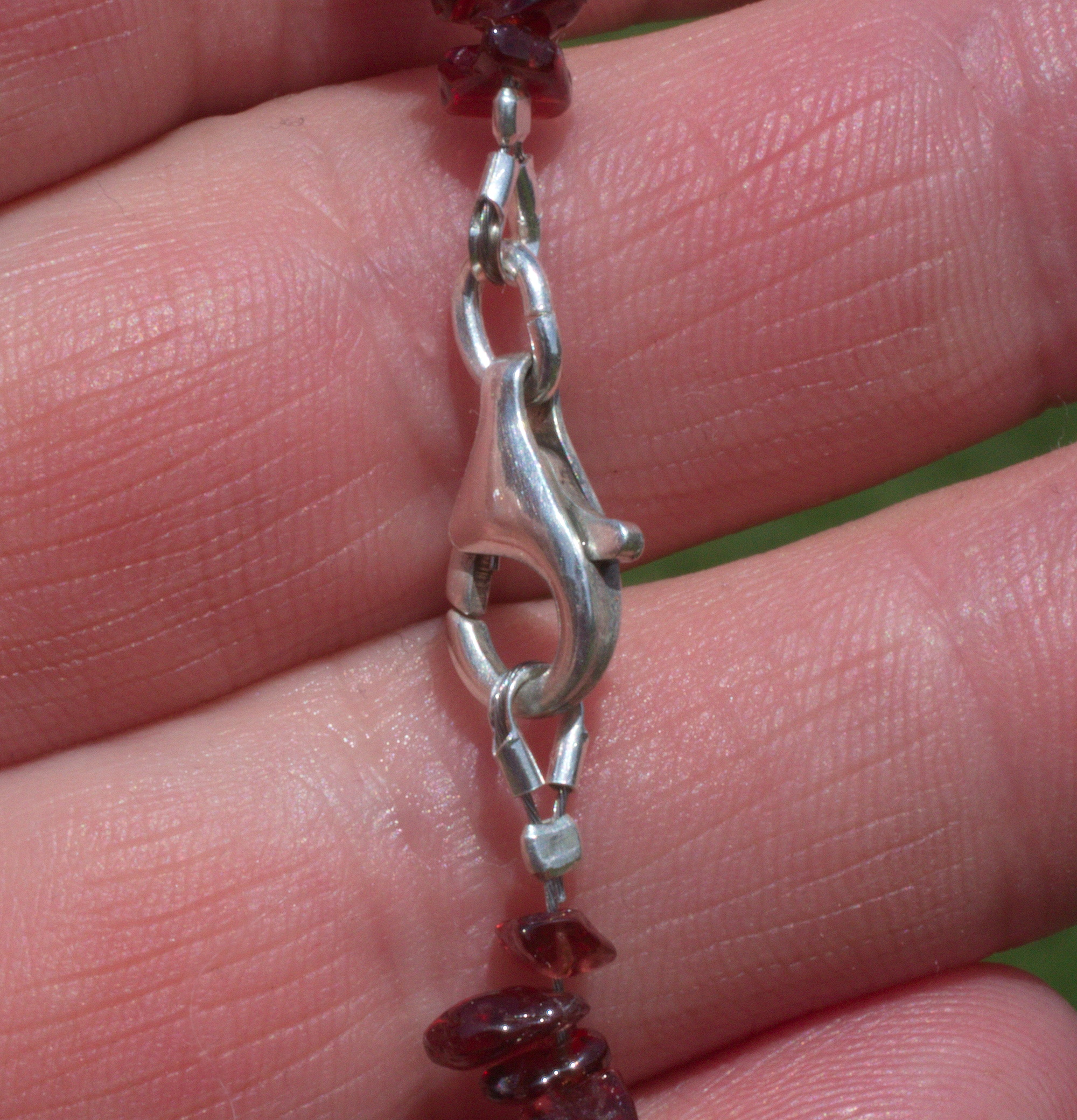 Granat-Splitter Edelsteinkette  